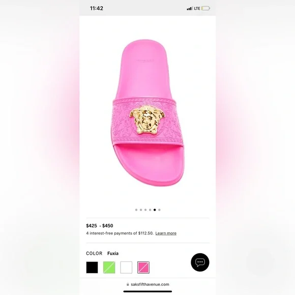 COPY - Pink Versace slides - Picture 6 of 8